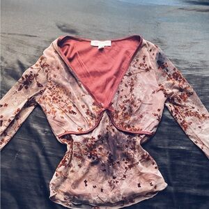 Floral Velvet Women Top